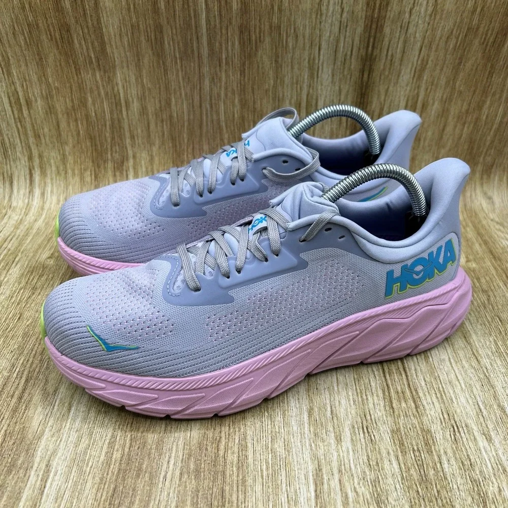Hoka One One Arahi 7 Womens Size 11 Gull Pink Twilight Running Shoes 1147851 GLP